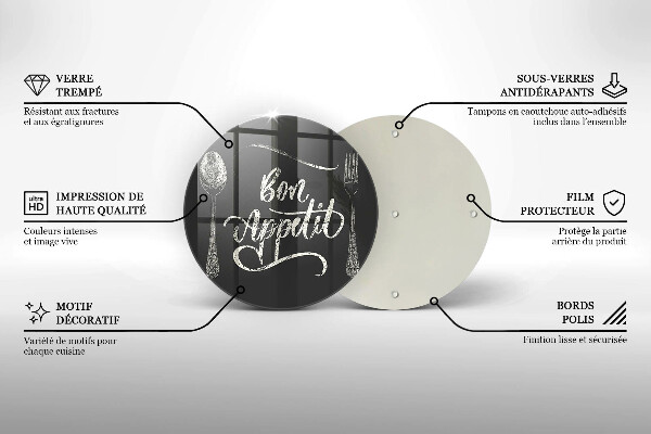 Tocător de bucătărie Inscripție Bon appetit