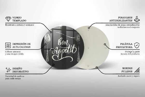 Tocător de bucătărie Inscripție Bon appetit