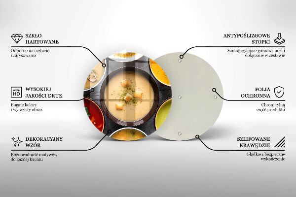 Tocător de bucătărie Supe colorate