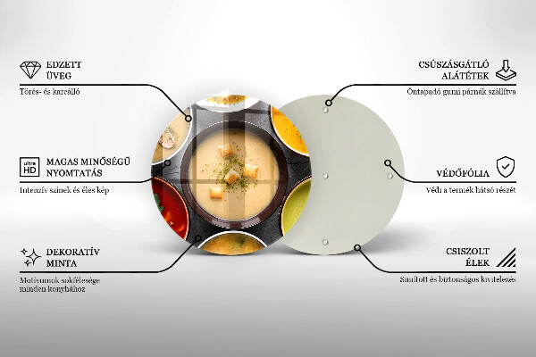 Tocător de bucătărie Supe colorate