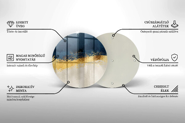 Tocător de bucătărie Abstracția aurului