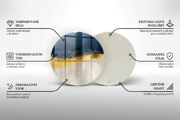Tocător de bucătărie Abstracția aurului