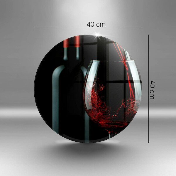 Tocător de bucătărie Sticla de vin si pahar