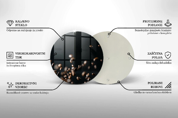 Tocător de bucătărie Căderea boabelor de cafea