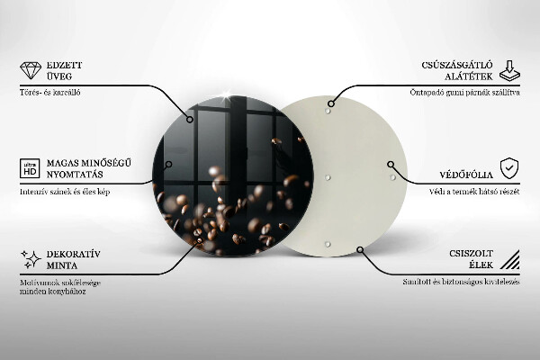 Tocător de bucătărie Căderea boabelor de cafea