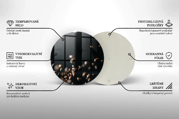 Tocător de bucătărie Căderea boabelor de cafea