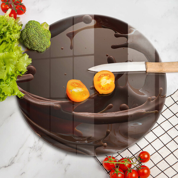 Tocător din sticlă Ciocolata lichida