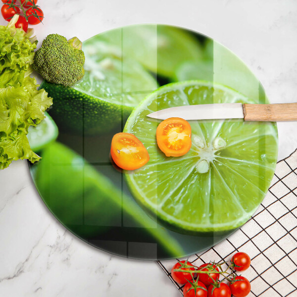 Tocător din sticlă Lime citrice