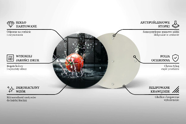 Tocător din sticlă Roșie în apă