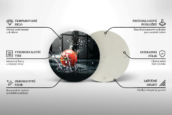 Tocător din sticlă Roșie în apă