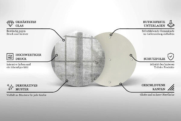 Tocător din sticlă Textura de beton