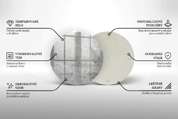 Tocător din sticlă Textura de beton