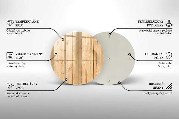 Tocător din sticlă Scânduri delicate din lemn
