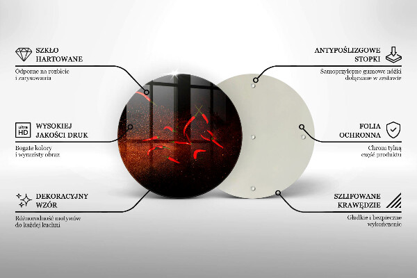 Tocător din sticlă Ardei iute