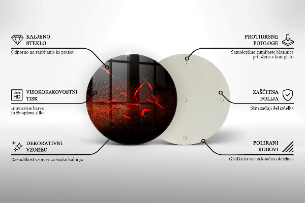 Tocător din sticlă Ardei iute
