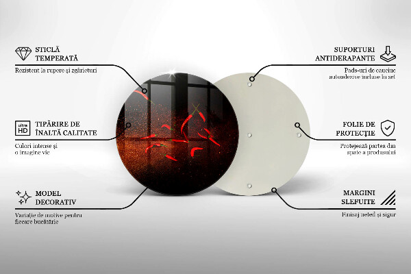 Tocător din sticlă Ardei iute
