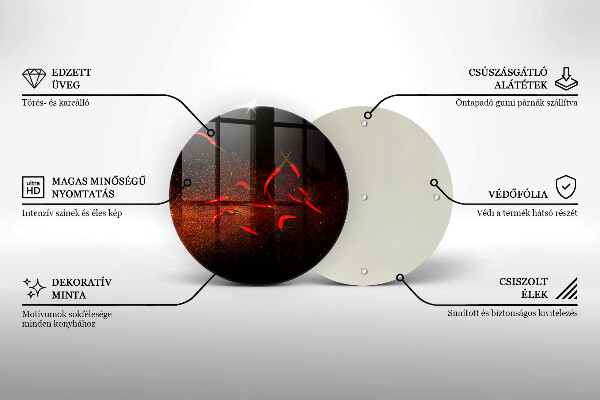 Tocător din sticlă Ardei iute