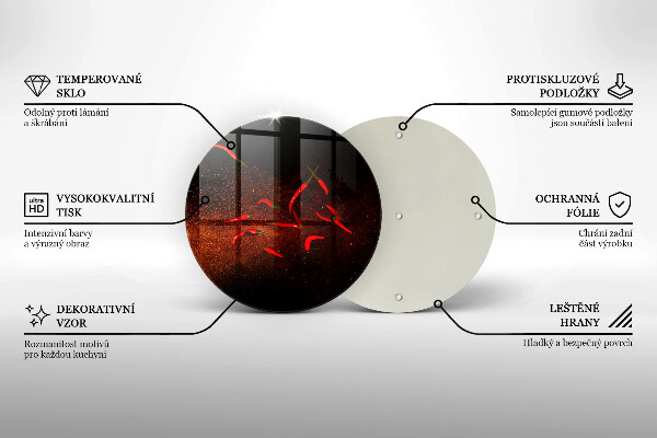 Tocător din sticlă Ardei iute