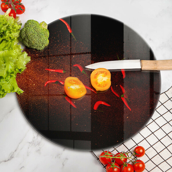 Tocător din sticlă Ardei iute