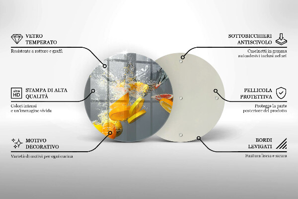 Tocător de bucătărie Lămâi în apă