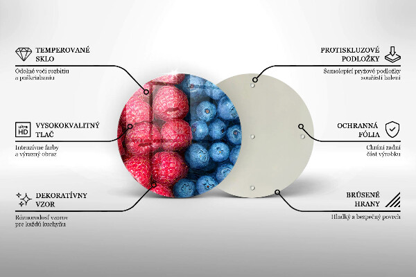 Tocător de bucătărie Fructe de zmeură și afine