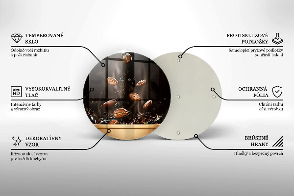 Tocător de bucătărie Boabe de cafea fierbinți