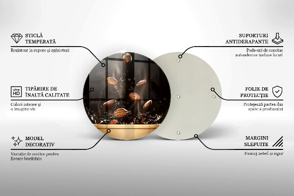 Tocător de bucătărie Boabe de cafea fierbinți