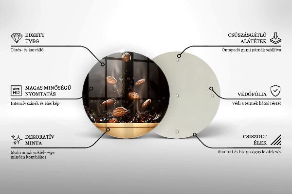 Tocător de bucătărie Boabe de cafea fierbinți