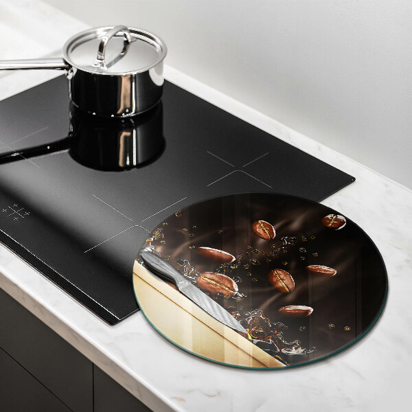 Tocător de bucătărie Boabe de cafea fierbinți