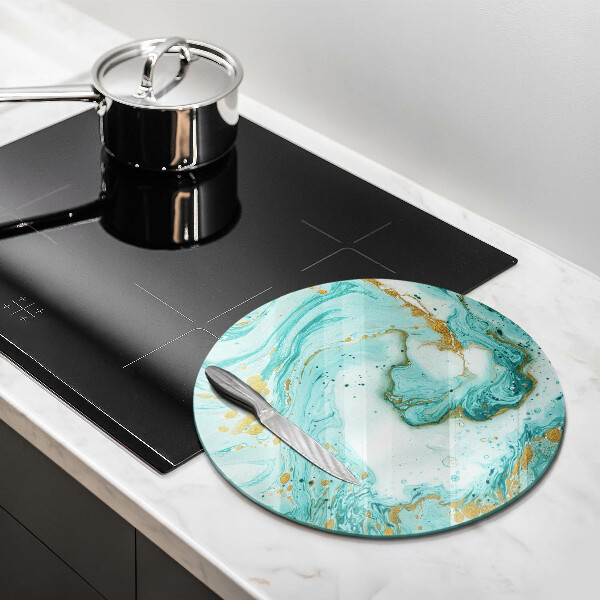 Tocător din sticlă Abstracția albastră