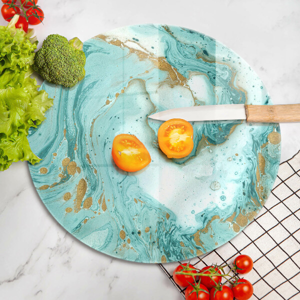 Tocător din sticlă Abstracția albastră