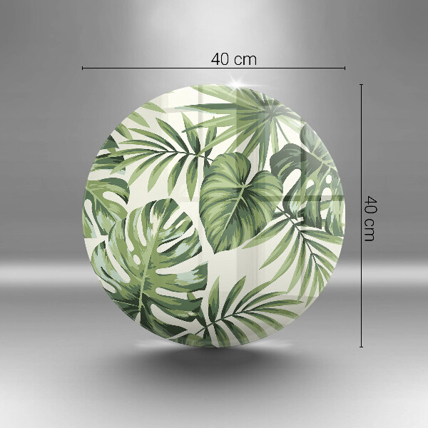 Tocător de bucătărie Ilustrație cu frunze de monstera