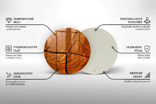 Tocător de bucătărie Structura trunchiului din lemn