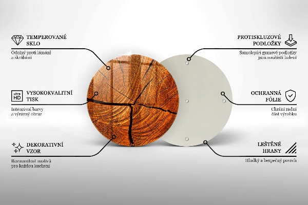 Tocător de bucătărie Structura trunchiului din lemn