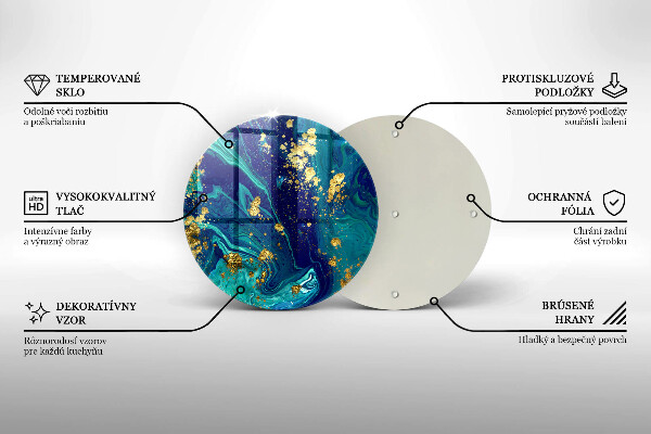 Tocător de bucătărie Abstracție cu aur