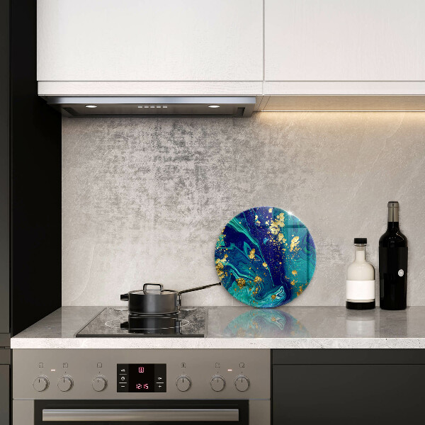 Tocător de bucătărie Abstracție cu aur