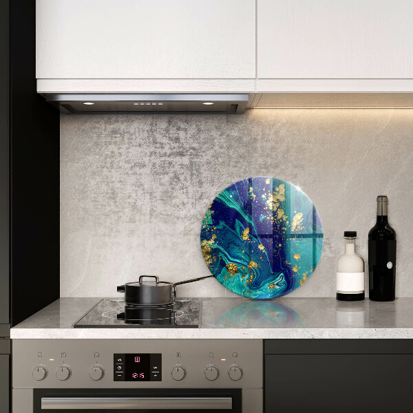 Tocător de bucătărie Abstracție cu aur