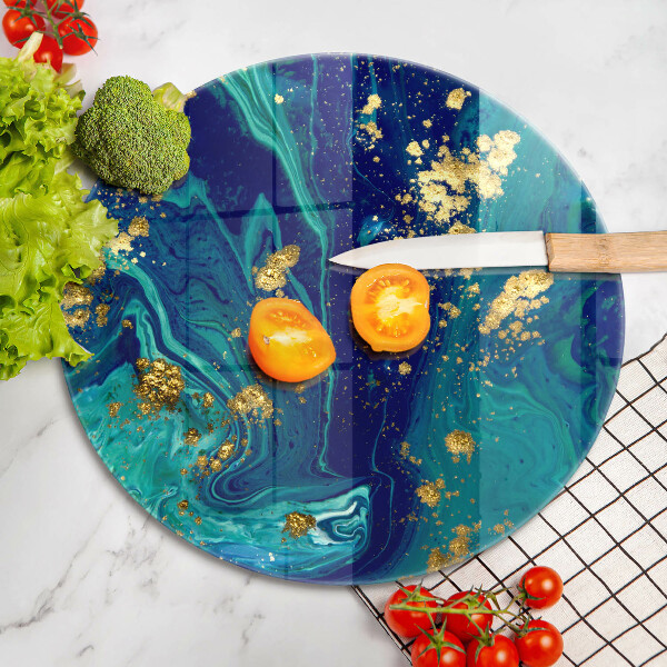 Tocător de bucătărie Abstracție cu aur