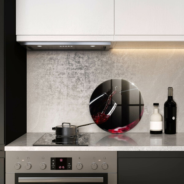 Tocător de bucătărie Un pahar de vin roșu