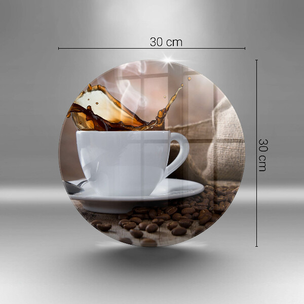 Tocător de bucătărie ceașcă și boabe de cafea