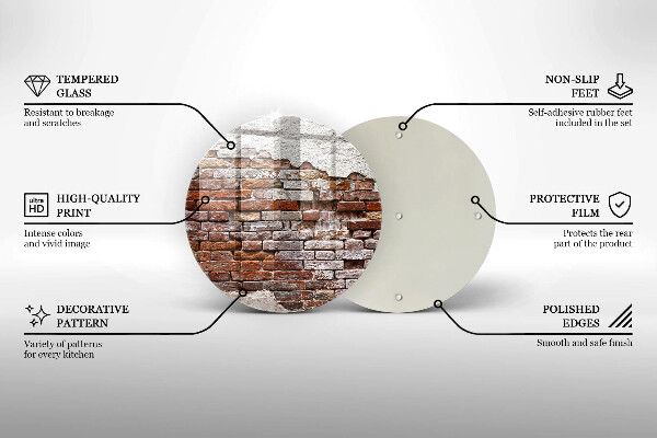 Tocător de bucătărie Zid vechi de cărămidă și beton