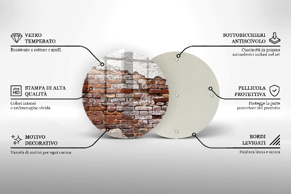 Tocător de bucătărie Zid vechi de cărămidă și beton