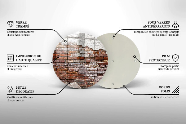 Tocător de bucătărie Zid vechi de cărămidă și beton