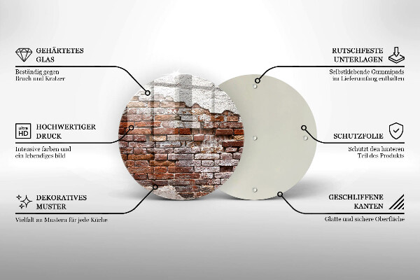 Tocător de bucătărie Zid vechi de cărămidă și beton