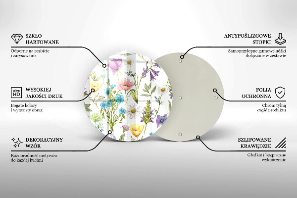 Tocător de bucătărie Ilustrație cu flori