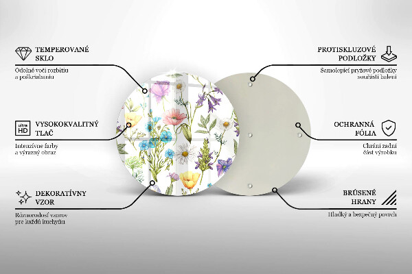 Tocător de bucătărie Ilustrație cu flori