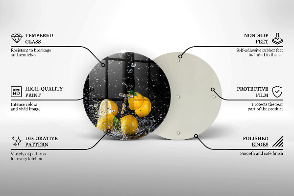 Tocător de bucătărie Fructe suculente de lămâie