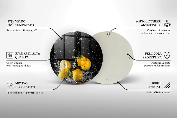 Tocător de bucătărie Fructe suculente de lămâie