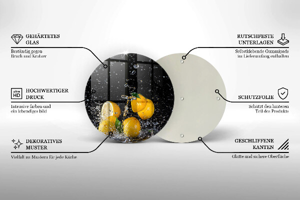 Tocător de bucătărie Fructe suculente de lămâie