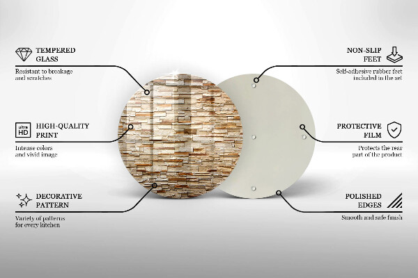 Tocător de bucătărie Textura pietrelor decorative